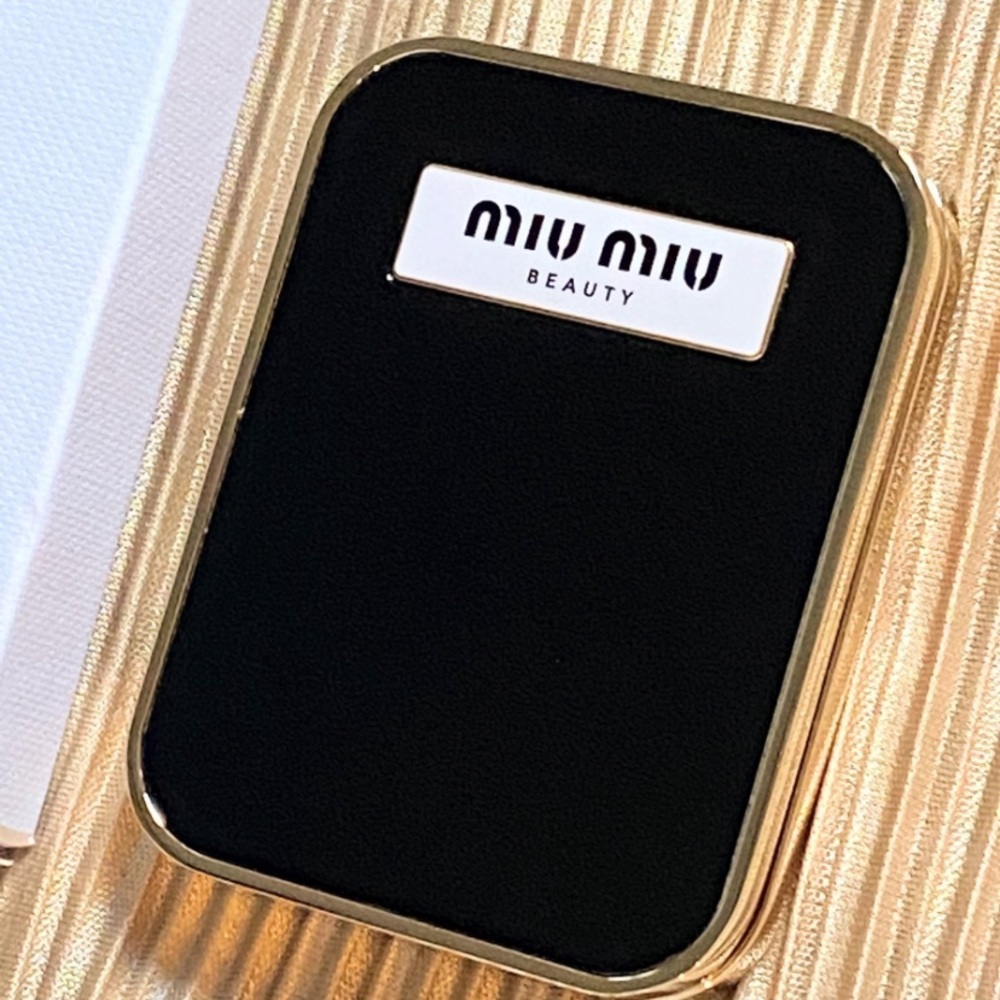 Miu Miu Beauty Signature Double-sided Metal Framed Compact Mirror